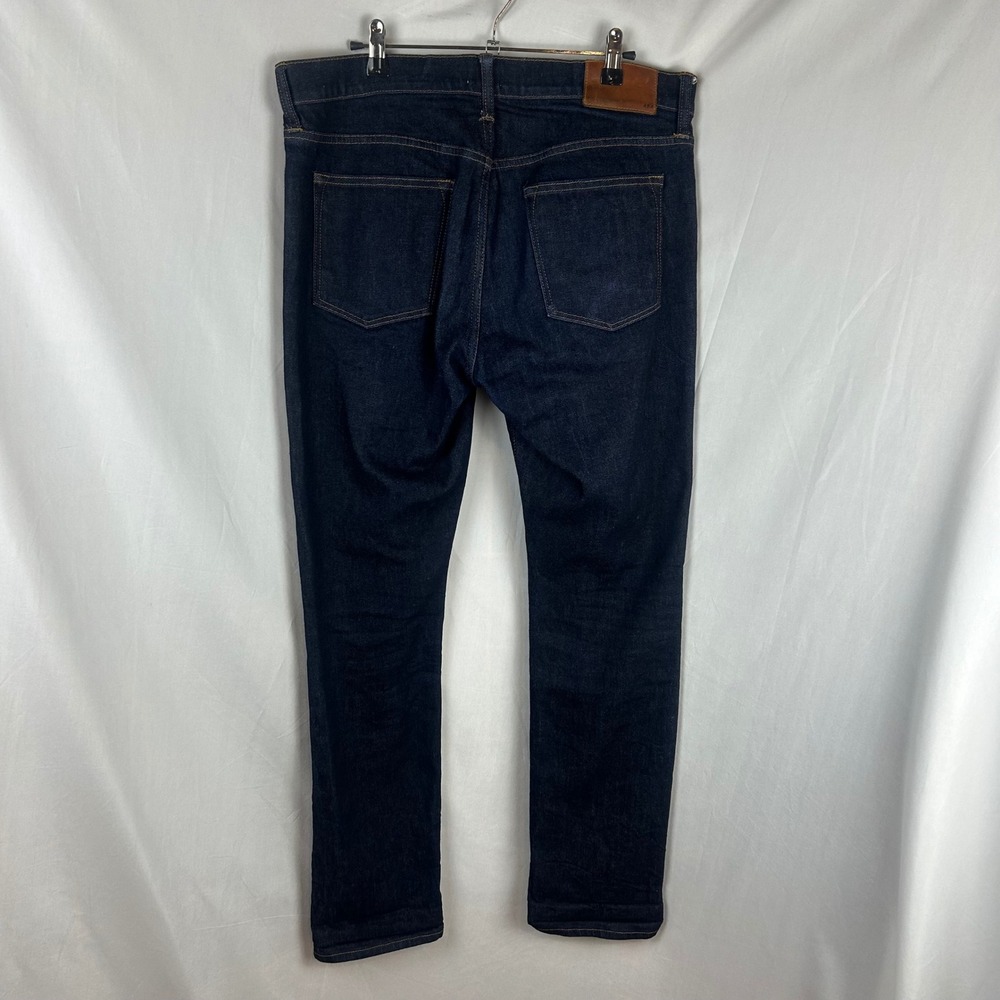 J.Crew 484 Slim Fit Jeans Dark Indigo Kurabo Japanese Denim Mens 35x32 - Picture 5 of 10